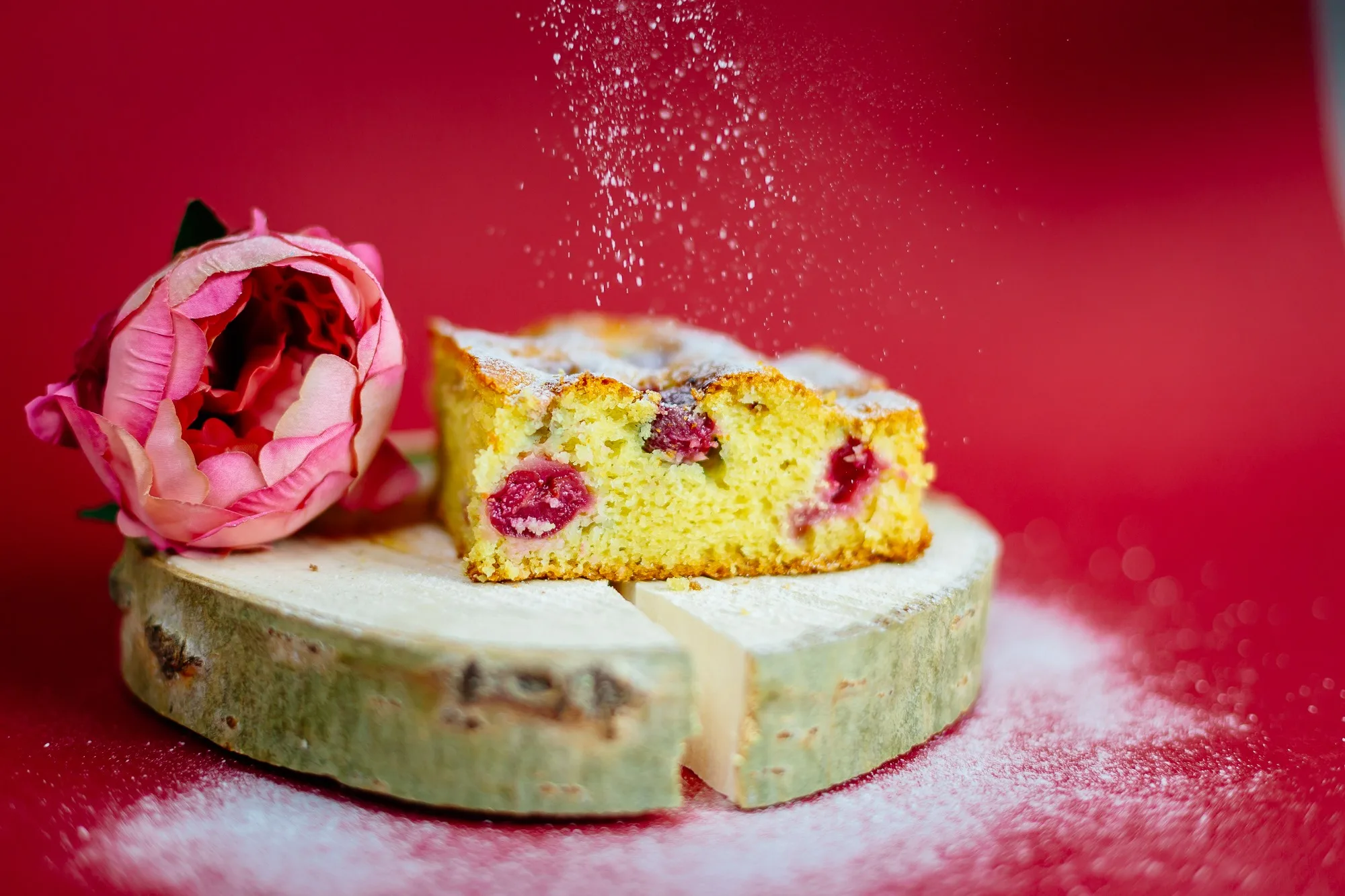 Homemade cake slice